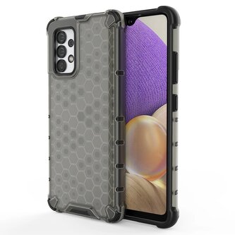 Honeycomb etui pancerny pokrowiec z żelową ramką Samsung Galaxy A03s (166,5) czarny