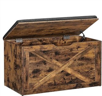 Lavice s úložným prostorem Vasagle Rustic hnědá