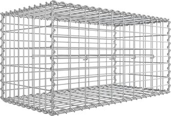 Gabionový koš SMASH 100x50X50 cm stříbrný