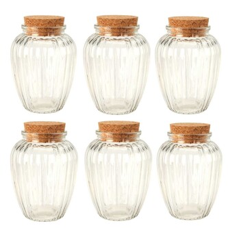 Sada 6 skleněných dóz Arina čirá