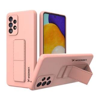 Wozinsky Kickstand Case silikonowe etui z podstawką etui Samsung Galaxy A73 różowe