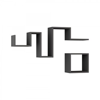 Nástěnná police Folov antracit