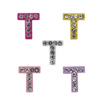 Písmeno T Prívesok na náramok 10 ks