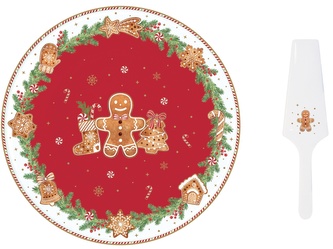 Dortový talíř s dortovou lžící Fancy Gingerbread