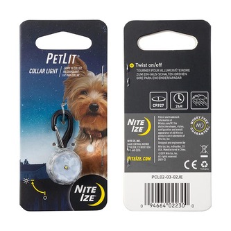 Nite Ize světýlko nejen na obojek pro psa nebo kočku PetLit Bílá