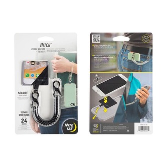 Bezpečnostní popruh na mobilní telefon Nite Ize Hitch Phone Anchor + Tether Černá