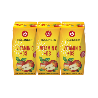 Nektar jablko s obsahem vitaminu C a D3 3x200 ml   HOLLINGER