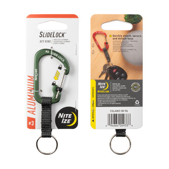 Klíčenka Nite Ize SlideLock Key Ring Aluminum Zelená