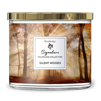 Svíčka ve skleněném válci Woodbridge, Tiché lesy, 410 g