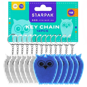 Reflektová klíčenka sova