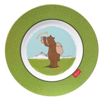 Melamin lifestyle talíř FOREST GRIZZLY medvěd (21,5 cm) sigikid