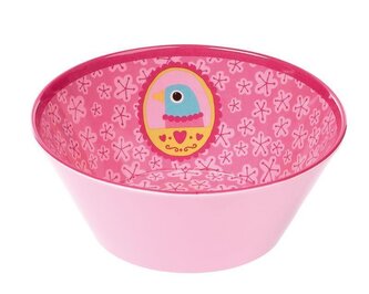 Melamin lifestyle miska FINKY PINKY ptáček (15x9,5 cm) sigikid