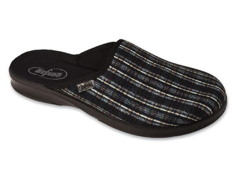 548M045 43 - pánské pantofle Befado LEON ZŠ, černé 548M045_46