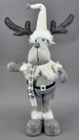 Plyšový šedý sob