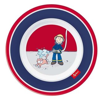 Melamin lifestyle talíř FRIDO FIREFIGHTER hasič (21,5 cm) sigikid