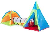 ECOTOYS Tunelová soustava se dvěma stany 3v1