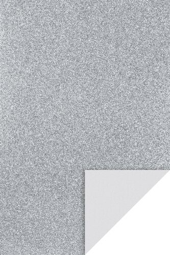Pěnová guma stříbrná s glitry 20x30 cm - 10 ks