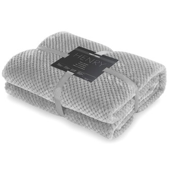 Deka z mikrovlákna DecoKing Toby šedá, velikost 170x210