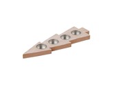 Adv. svícen dřevo 340x105x20mm na 4 čaj. svíčky, přírodní