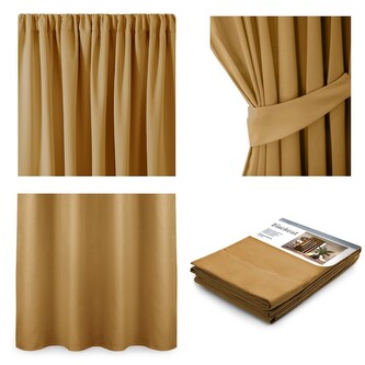 Závěs AmeliaHome Blackout I 140x245 cm hořčicový, velikost 140x245