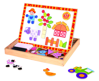 Magnetická tabuľka a puzzle Farma