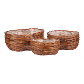 Obal na květiny - proutí, oválný, cena za sadu 3 ks