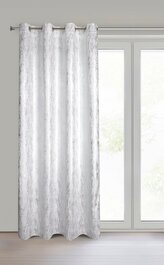 Dekorační vzorovaný závěs s kroužky ELZA bílá 140x250 cm (cena za 1 kus) MyBestHome