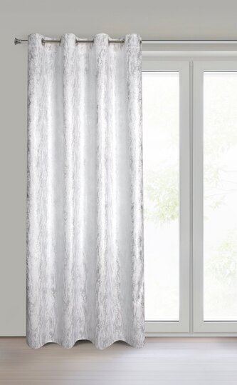 Dekorační vzorovaný závěs s kroužky ELZA bílá 140x250 cm (cena za 1 kus) MyBestHome