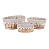 Koš proutěný - regálový, kulatý, cena za sadu 3 ks