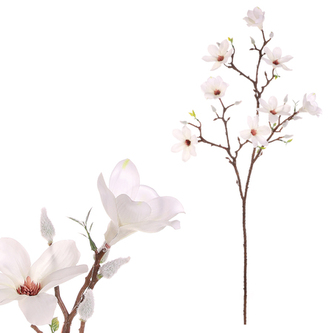 Magnolie - umělá řezaná květina, bílá