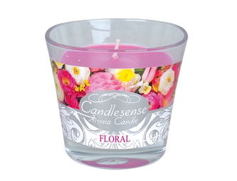 Svíčka ve skle FLORAL vonná 140g