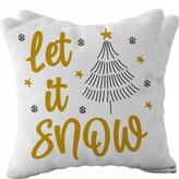 Poduszka świąteczna z napisem Let It Snow