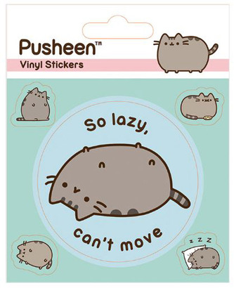 Samolepky Pusheen: Lazy 5 kusů (10 x 12,5 cm)