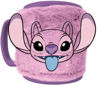 Keramický hrnek s chlupatým odnímatelným obalem Disney|Lilo & Stitch: Angel (objem 440 ml)