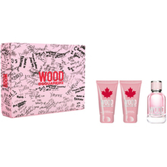 Dsquared2 Wood for Her Dárková sada Toaletní voda 50 ml, tělové mléko 50 ml a sprchový gel 50 ml
