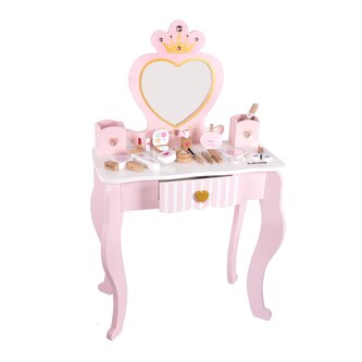 Dětský dřevěný toaletní stolek Baby Mix Heart bílý