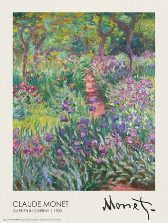 Plakát, Obraz - The Artist’s Garden in Giverny (1900), Claude Monet, 45 × 60 cm