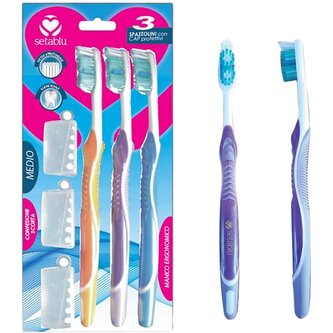 Setablue set 3 ks zubní kartáček Triple force STŘEDNÍ