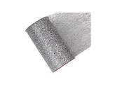 Stuha síť s glittrem stříbrná, 15cm x 2,7m