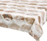 Ubrus EMA - Listy béžová, hnědá - 70x70 cm