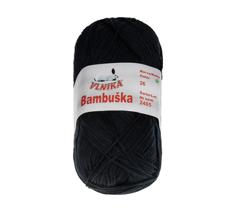 Příze BAMBUŠKA - černá - 50g / 205 m