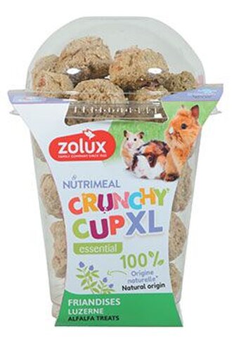Pochoutka CRUNCHYCUP XL vojtěška 190g Zolux