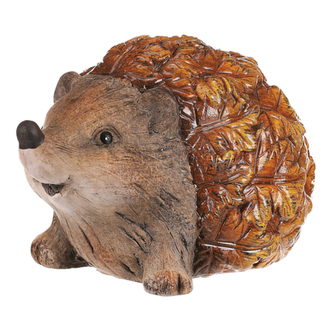Ježek - keramická figurka, pokrytý barevným listím Ježek - keramická figurka, pokrytý barevným listím