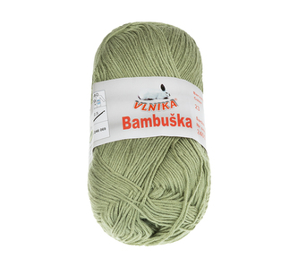 Příze BAMBUŠKA - khaki - 50g / 205 m