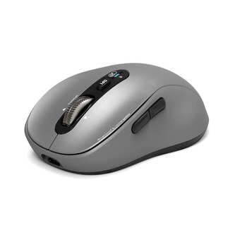 PORT CONNECT Expert & Mac COLLECTION, bezdrátová dobíjecí myš, Bluetooth, FreeWheel, 3200 DPI, šedá