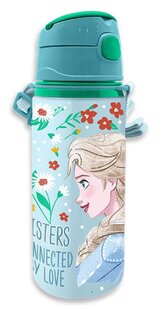 Hliníková láhev na pití s pítkem Disney|Frozen|Ledové království: Sestry (objem 600 ml)