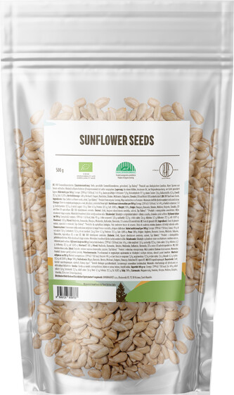 Brainmax Pure Sunflower Seeds, Slunečnice loupaná, BIO, 500 g