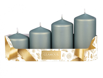 Svíčky adventní STUPŇOVITÉ d5x6/7,5/9/10,5cm/4ks