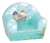 Delsit Dětské křesílko, pohovka - Piráti, světle modré