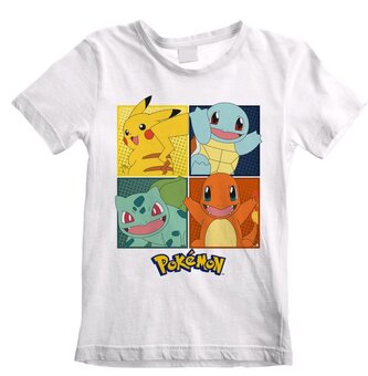 Dětské tričko Pokémon: Squares (3-4 roky) bílé bavlna
